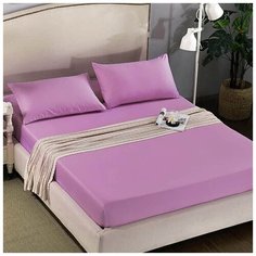 Простыня Nova Сатин, 240x280 см, сиреневый