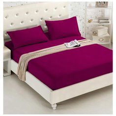 Простыня Nova Сатин, 240x260 см, пурпурный