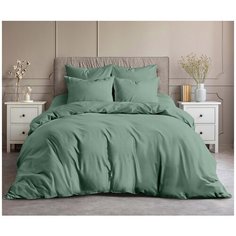 Комплект постельного белья Nova Elegant life сатин, 1,5 спальный, наволочки 50x70 см, Бирюзовый