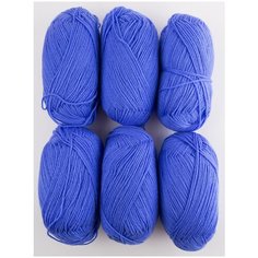 Пряжа "Детская новинка" 50г., 200м., (6 шт)., Пехорский текстиль, 15-Т.Голубой Пехорка