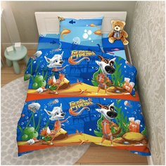 Детское постельное белье бязь василиса приключения Белки и Стрелки 1,5 спальное детские расцветки