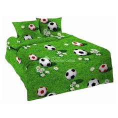 Детское постельное белье Шуйская бязь футбольное поле 1,5 спальное детские расцветки Iv Selena