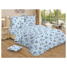 Детское постельное белье бязь совушки вид 2 (голубой) 1,5 спальное детские расцветки Iv Selena