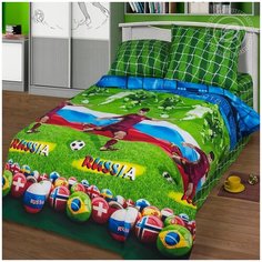 Постельное белье бязь артдизайн матч 2-х спальное с евро простыней Iv Selena