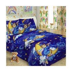 Детское постельное белье поплин 1605 1,5 спальное детские расцветки Iv Selena