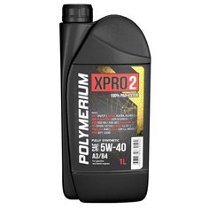 Синтетическое моторное масло Polymerium XPRO2 5W-40 A3/B4, 1 л
