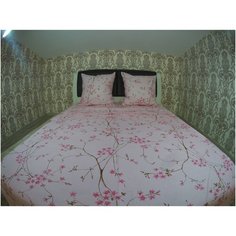 Постельное белье Шуйская бязь сакура розовая 1,5 спальное Iv Selena