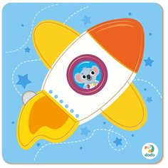 Пазл-сортер "Ракета" 5 элементов Dodo, 300348