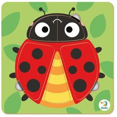 Пазл-сортер "Божья коровка" 5 элементов Dodo, 300364