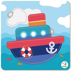 Пазл-сортер "Кораблик" 5 элементов Dodo, 300350