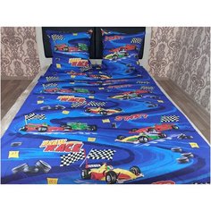 Детское постельное белье бязь формула 1 1,5 спальное детские расцветки Iv Selena