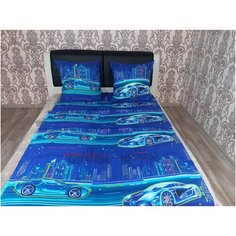 Детское постельное белье бязь неоновый драйв 1,5 спальное детские расцветки Iv Selena