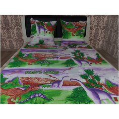 Детское постельное белье бязь удивительный мир дино 1,5 спальное детские расцветки Iv Selena