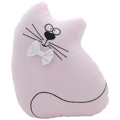 Подушка-бортик "Котик розовый с белым бантиком", 35*30 см, 100% хлопок Childrens Textiles