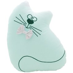Подушка-бортик "Котик мятный с белым бантиком", 35*30 см, 100% хлопок Childrens Textiles
