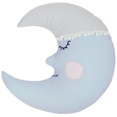 Подушка-бортик "Месяц голубой с серой шапочкой", 30*30 см, 100% хлопок Childrens Textiles