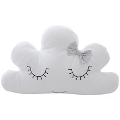 Подушка-бортик "Облако белое с серым бантиком", 60*30 см, 100% хлопок Childrens Textiles