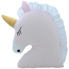 Подушка-бортик "Единорог розовый с белой гривой, золотой рог", 35*30 см, 100% хлопок Childrens Textiles