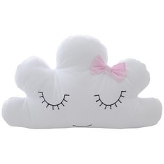 Подушка-бортик "Облако белое с розовым бантиком", 60*30 см, 100% хлопок Childrens Textiles