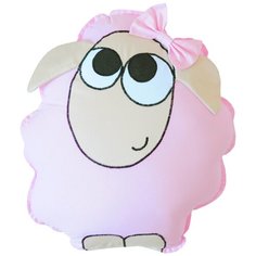Подушка-бортик "Овечка розовая с розовым бантиком", 35*30 см, 100% хлопок Childrens Textiles
