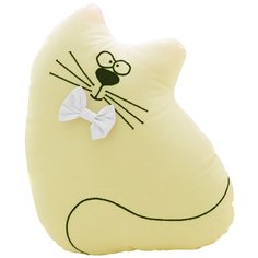 Подушка-бортик "Котик желтый с белым бантиком", 35*30 см, 100% хлопок Childrens Textiles