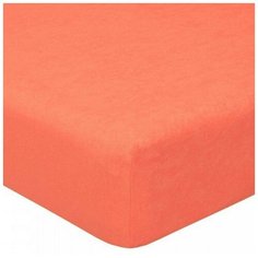 Простыня 120х200 на резинке махровая Персик АртДизайн