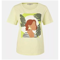 Футболка Comma, размер 46 (3XL), lime placed woman