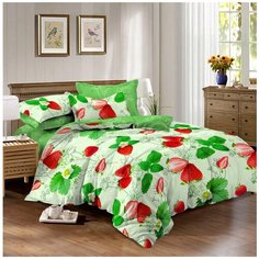 Постельное белье поплин SA-1107 1,5 спальное Iv Selena