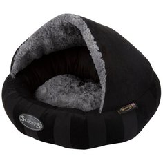 Лежак для кошек с крышей TRAMPS "Aristocat Dome Bed", черный, 45х45х30см (Великобритания) Scruffs