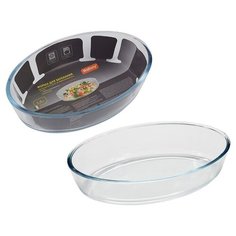 Форма для запекания стеклянная 1.6 л Cristallino Mallony овальная 26х18х6 см