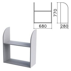 Полка навесная настенная "Монолит", 680х280х770 мм, цвет серый, ПМ40.11, 1 шт.