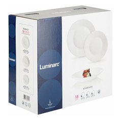 Набор посуды столовый, 18 предметов, белое стекло, "Essence" LUMINARC, Q3098, 1 шт.