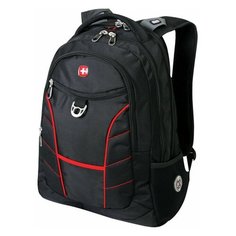 Рюкзак WENGER, универсальный, черный, красные полосы, "Rad", 30 л, 35х20х47 см, 1178215, 1 шт.