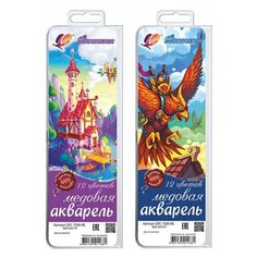 Краски акварельные ЛУЧ "Фантазия", 12 цветов (8+4 увеличенных кюветы), на гуммиарабике, без кисти, 25С1526-08, 3 шт.