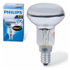 Лампа накаливания PHILIPS Spot R50 E14 30D, 60 Вт, зеркальная, колба d = 50 мм, цоколь E14, угол 30°, 382429, 3 шт.