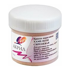 Краска акриловая ЛУЧ, баночка 40 мл, хамелеон, сиреневая, 24С 1491-08, 2 шт.