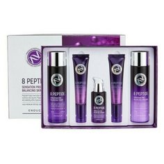 НАБОР СРЕДСТВ ПО УХОДУ ЗА КОЖЕЙ ЛИЦА С ПЕПТИДНЫМ КОМПЛЕКСОМ ENOUGH 8 Peptide Pro Balancing Skin Care 5Set
