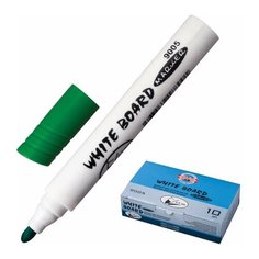 Маркер стираемый для белой доски ЗЕЛЕНЫЙ, KOH-I-NOOR, 2,5 мм, 7790052501KSRU, 5 шт.