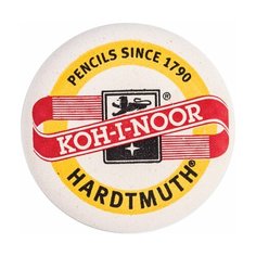 Ластик KOH-I-NOOR 6240, 41х41х10 мм, белый, круглый, натуральный каучук, 6240041001KK, 4 шт.