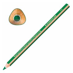 Карандаш цветной утолщенный STAEDTLER "Noris club", 1 шт., трехгранный, грифель 4 мм, зеленый, 1284-5, 5 шт.