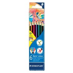 Карандаши цветные STAEDTLER (Германия) "Noris Color Ecology", 6 цветов, заточенные, европодвес, 185 C6, 4 шт.