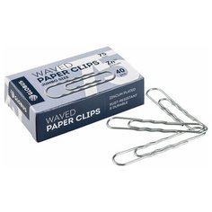 Скрепки большие 75 мм, оцинкованные, гофрированные, 40 шт., в картонной коробке, GLOBUS, Г75-40Ц, Г 75-40 Ц, 3 шт. Глобус