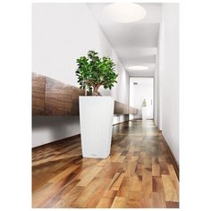 Кашпо Кубико Коттедж 40 Белое с системой полива Lechuza