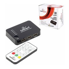 Переключатель HDMI, CABLEXPERT, 19F/19F, электронный, 5 устройств на 1 монитор/ТВ, пульт ДУ, DSW-HDMI-52, 1 шт.