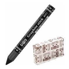 Карандаш чернографитный утолщенный KOH-I-NOOR, 1 шт., "Graphite stick", без дерева, 2B, грифель 10,5 мм, картонная упаковка, 897102B005KK, 2 шт.