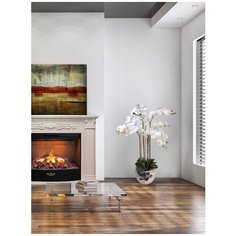 Орхидея Фаленопсис 7 веток в керамическом кашпо полусфера 17-956/170/1020, цвет: белый Gerard de ros