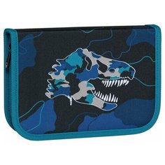 Пенал TIGER FAMILY без наполнения, 1 отделение, 2 откидные планки, "Dino Expedition", 20х14х4 см, 270248, 1 шт.