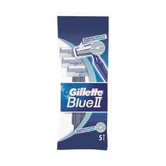 Бритвы одноразовые КОМПЛЕКТ 5 шт., GILLETTE (Жиллет) BLUE 2, для мужчин, 1 шт.