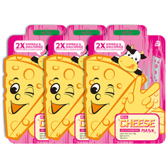 Mijin Care Тканевая маска с ферментированным сыром осветление и увлажнение Real Cheese Mask BRIGHTENING & MOISTURIZING 3 шт.