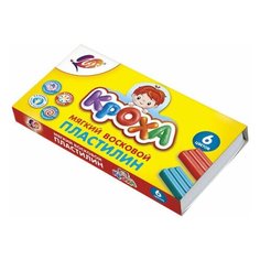 Пластилин мягкий ЛУЧ "Кроха", 6 цветов, 90 г, со стеком, картонная упаковка, 12С 863-08, 4 шт.